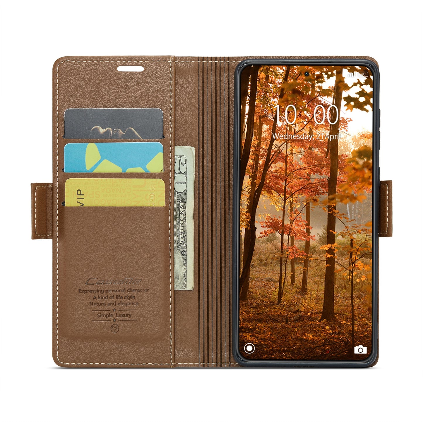 Xiaomi 14 Pro Leather Wallet Case - RFID Blocking, Stand Function, Card Slots