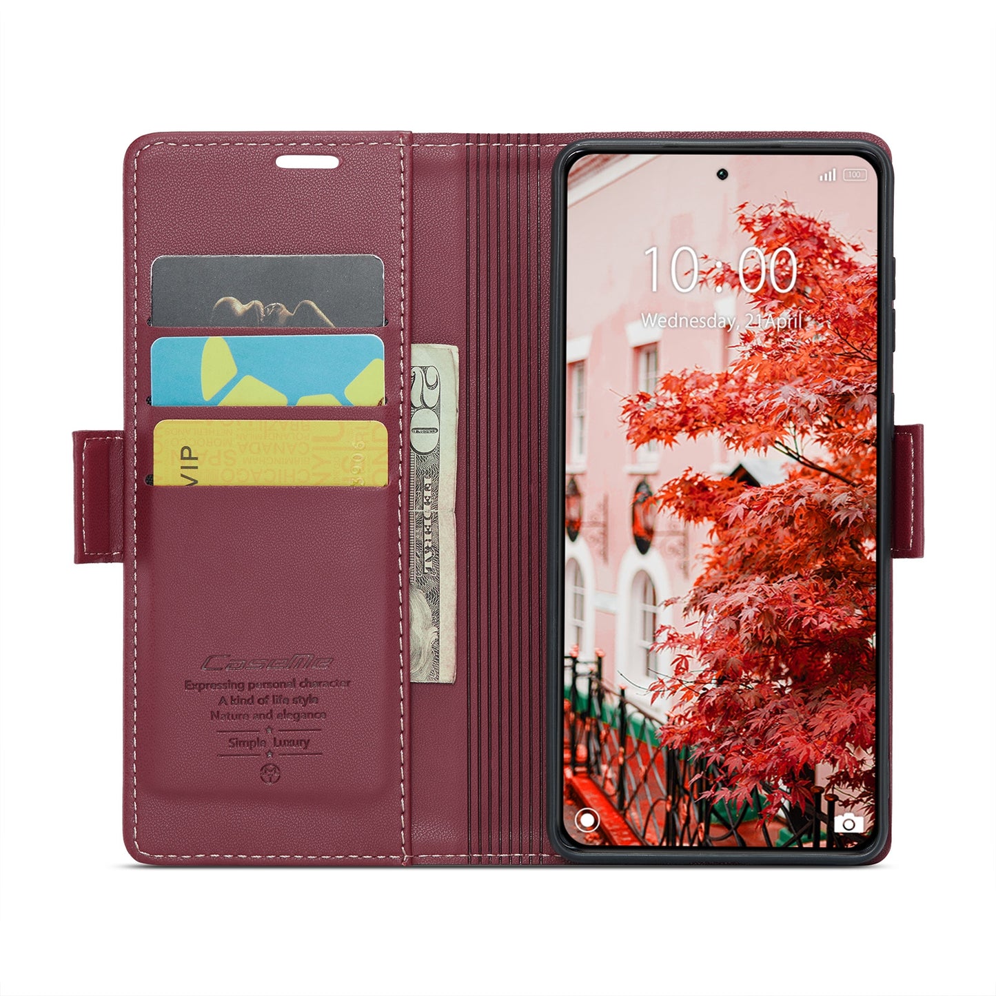 Xiaomi 14 Pro Leather Wallet Case - RFID Blocking, Stand Function, Card Slots