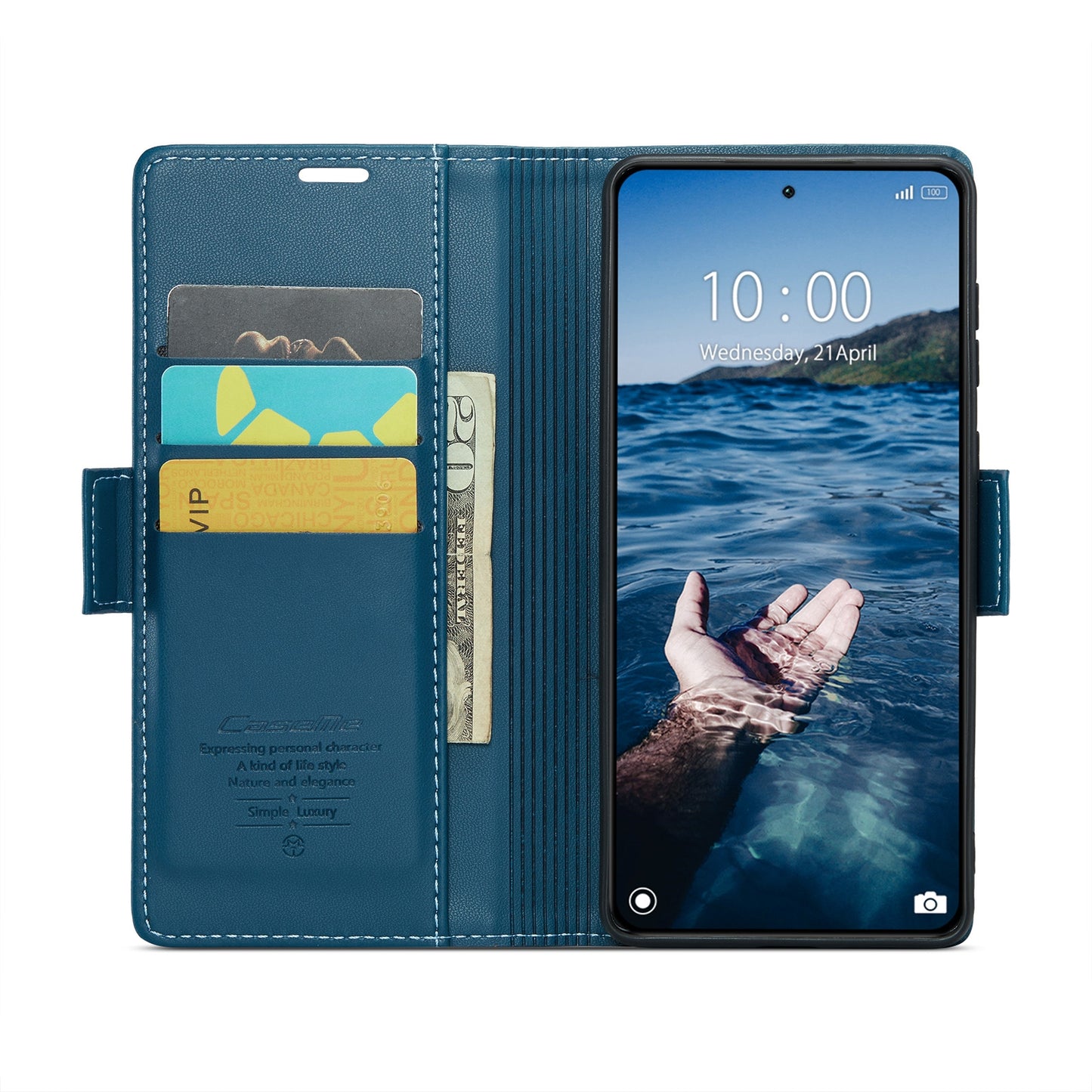 Xiaomi 14 Pro Leather Wallet Case - RFID Blocking, Stand Function, Card Slots