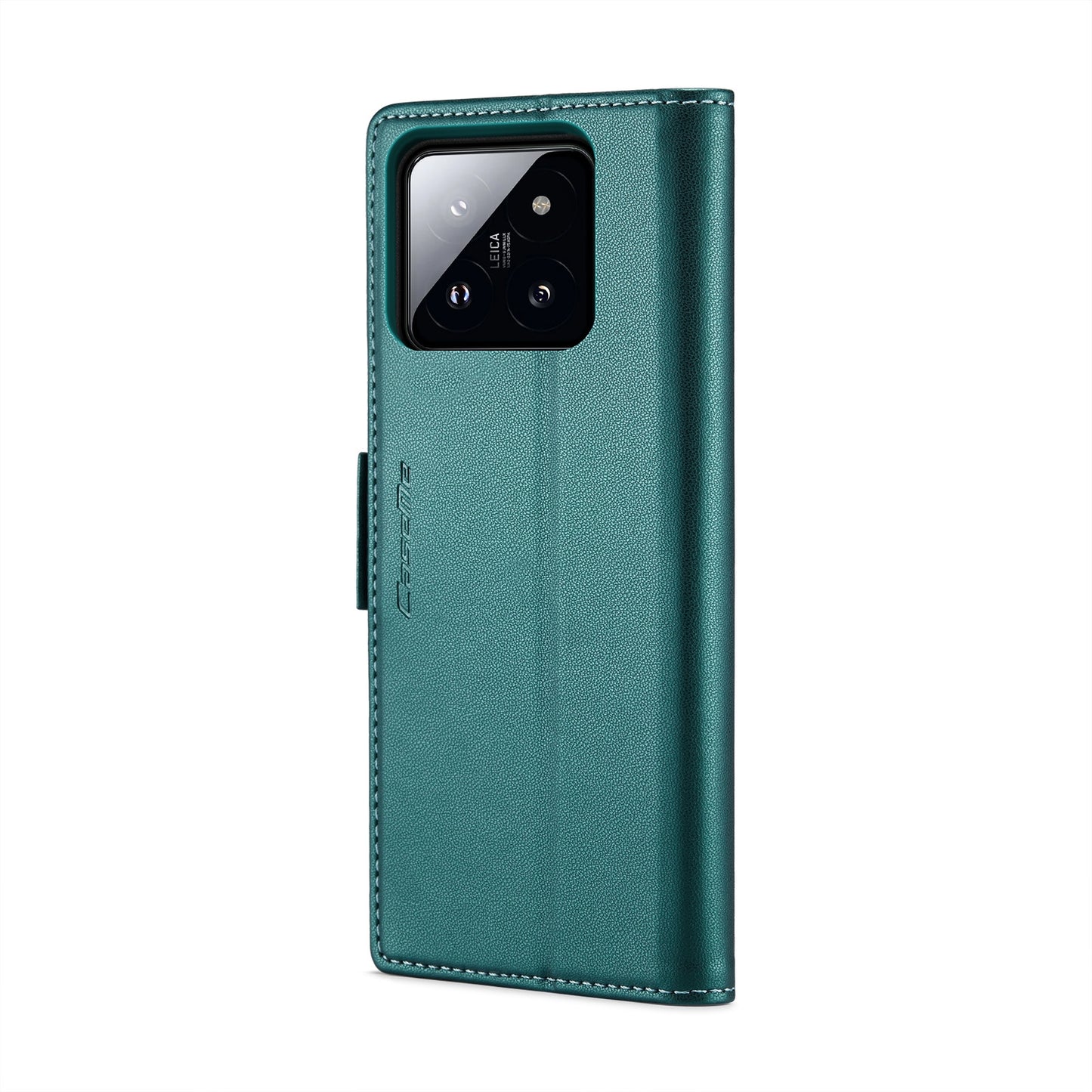 Xiaomi 14 Pro Leather Wallet Case - RFID Blocking, Stand Function, Card Slots