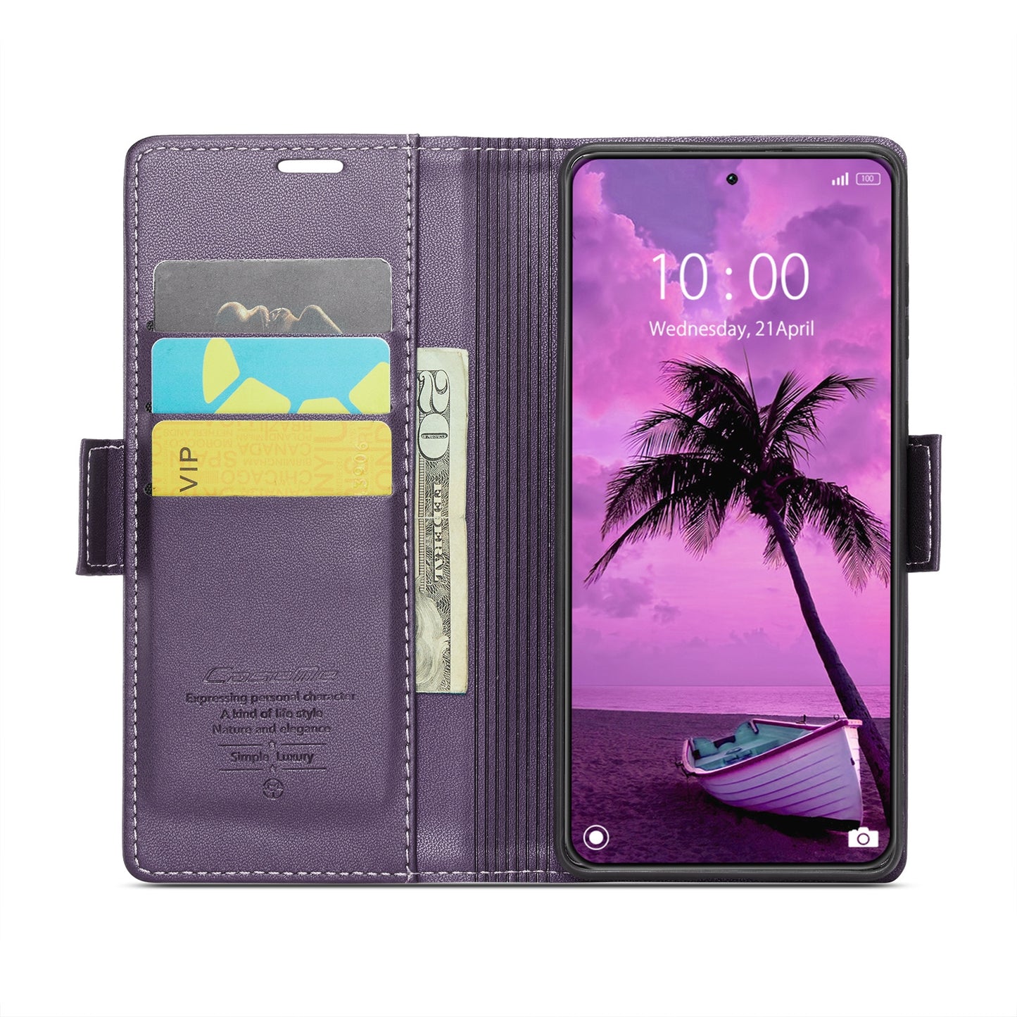 Xiaomi 14 Pro Leather Wallet Case - RFID Blocking, Stand Function, Card Slots