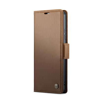 Xiaomi 14 Leather Wallet Case - RFID Blocking, Stand Function, Card Slots