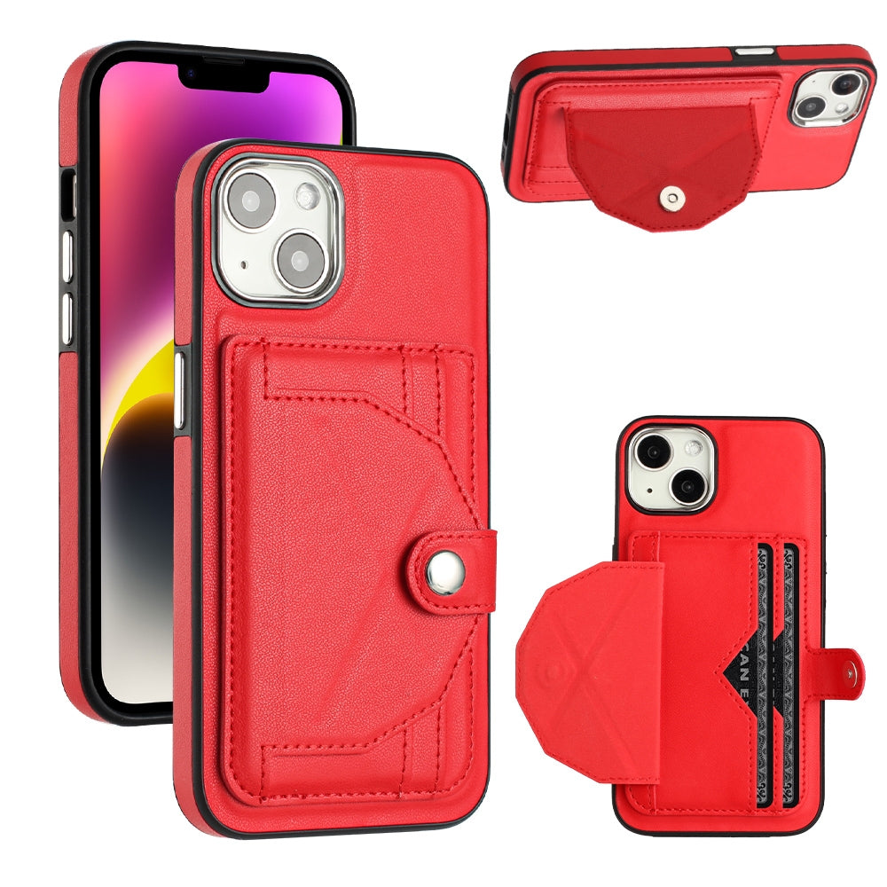 iPhone 14 Shockproof Leather Phone Case with Card Holder - Stylish, Durable, and Convenient