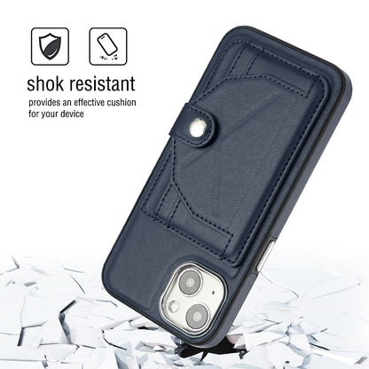 iPhone 14 Shockproof Leather Phone Case with Card Holder - Stylish, Durable, and Convenient