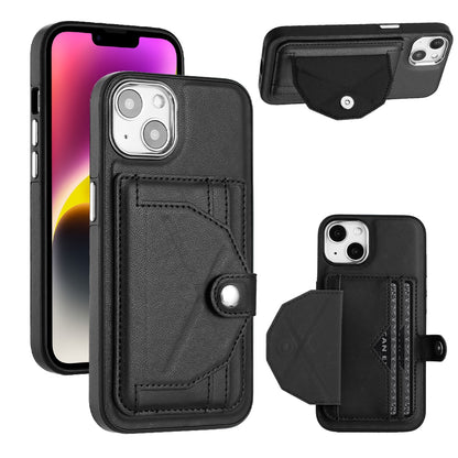 iPhone 14 Shockproof Leather Phone Case with Card Holder - Stylish, Durable, and Convenient