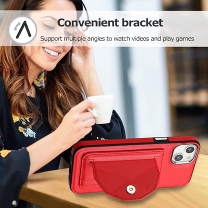 iPhone 14 Plus Shockproof Leather Phone Case with Card Holder - Stylish, Durable, and Convenient