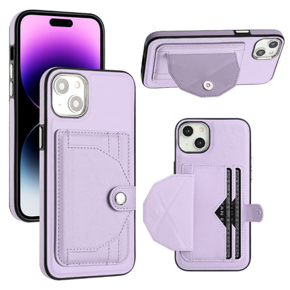 iPhone 14 Plus Shockproof Leather Phone Case with Card Holder - Stylish, Durable, and Convenient