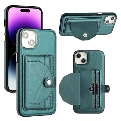 iPhone 14 Plus Shockproof Leather Phone Case with Card Holder - Stylish, Durable, and Convenient