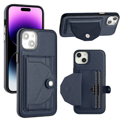 iPhone 14 Plus Shockproof Leather Phone Case with Card Holder - Stylish, Durable, and Convenient