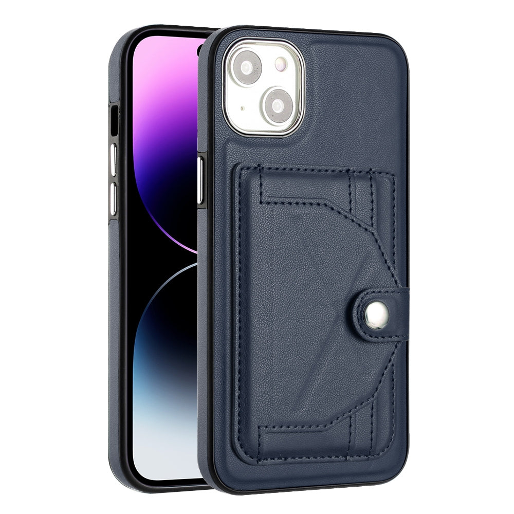 iPhone 14 Plus Shockproof Leather Phone Case with Card Holder - Stylish, Durable, and Convenient