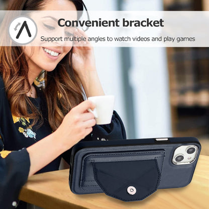 iPhone 14 Plus Shockproof Leather Phone Case with Card Holder - Stylish, Durable, and Convenient
