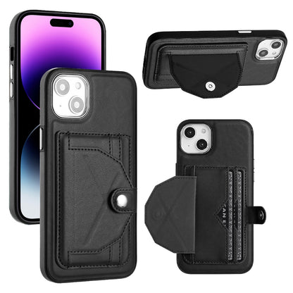 iPhone 14 Plus Shockproof Leather Phone Case with Card Holder - Stylish, Durable, and Convenient