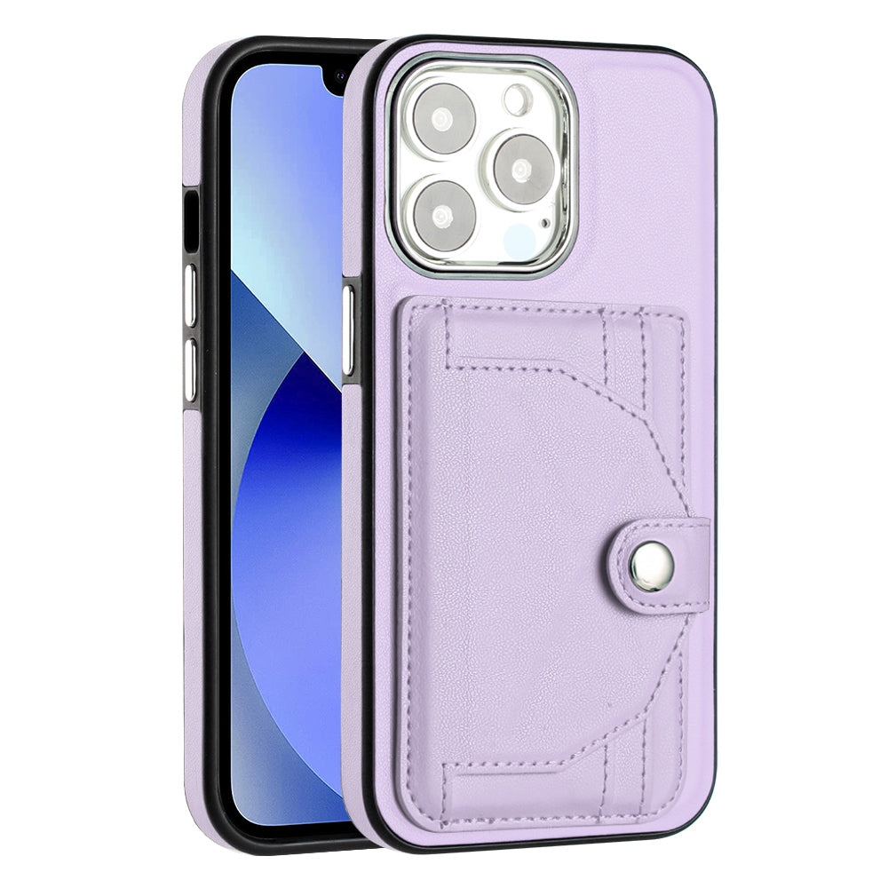 iPhone 14 Pro Shockproof Leather Phone Case with Card Holder - Stylish, Durable, and Convenient