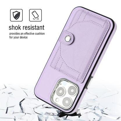iPhone 14 Pro Shockproof Leather Phone Case with Card Holder - Stylish, Durable, and Convenient