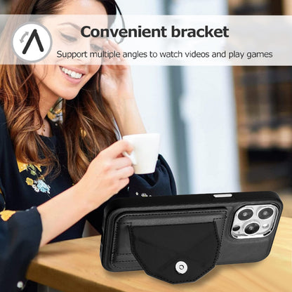 iPhone 14 Pro Shockproof Leather Phone Case with Card Holder - Stylish, Durable, and Convenient