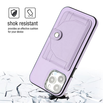 iPhone 14 Pro Max Shockproof Leather Phone Case with Card Holder - Stylish, Durable, and Convenient