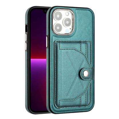 iPhone 14 Pro Max Shockproof Leather Phone Case with Card Holder - Stylish, Durable, and Convenient