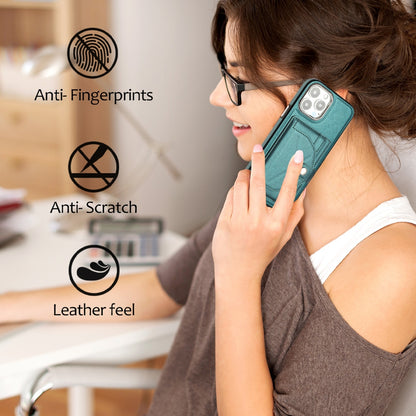 iPhone 14 Pro Max Shockproof Leather Phone Case with Card Holder - Stylish, Durable, and Convenient