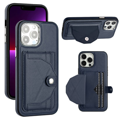 iPhone 14 Pro Max Shockproof Leather Phone Case with Card Holder - Stylish, Durable, and Convenient
