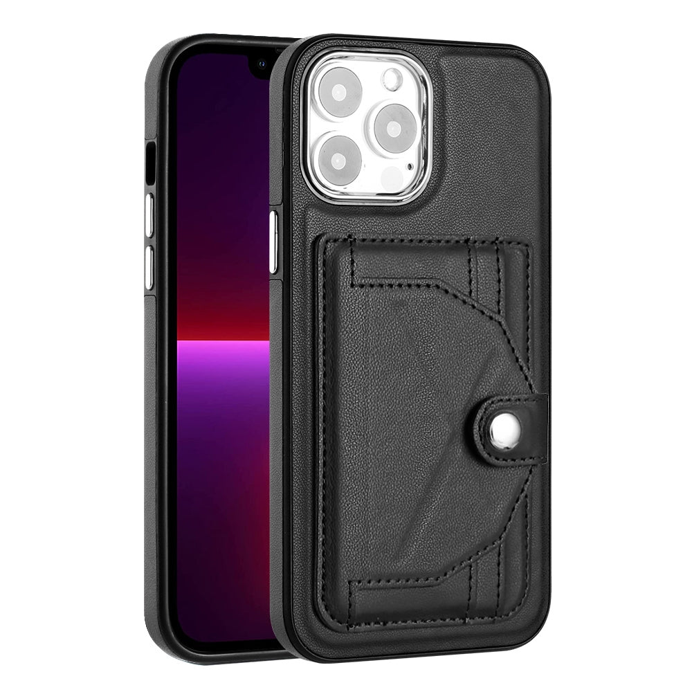 iPhone 14 Pro Max Shockproof Leather Phone Case with Card Holder - Stylish, Durable, and Convenient