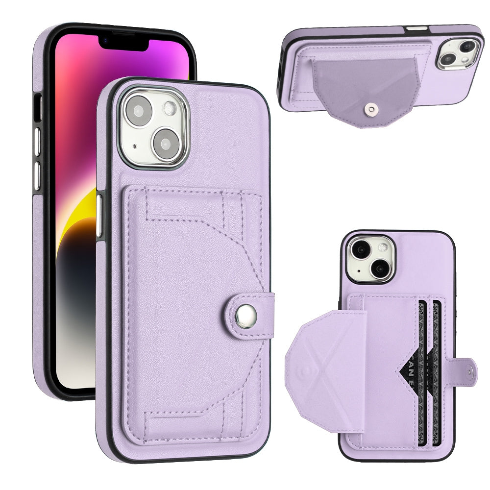 iPhone 13 Shockproof Leather Phone Case with Card Holder - Stylish, Durable, and Convenient