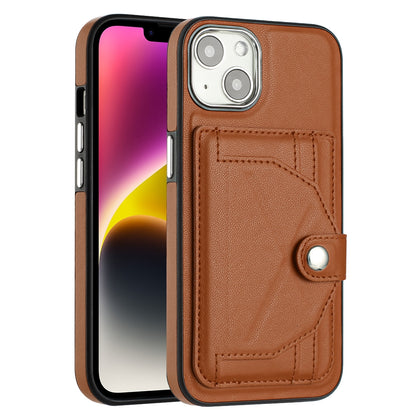 iPhone 13 Shockproof Leather Phone Case with Card Holder - Stylish, Durable, and Convenient