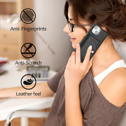 iPhone 13 Shockproof Leather Phone Case with Card Holder - Stylish, Durable, and Convenient