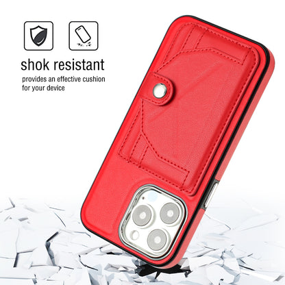iPhone 13 Pro Shockproof Leather Phone Case with Card Holder - Stylish, Durable, and Convenient