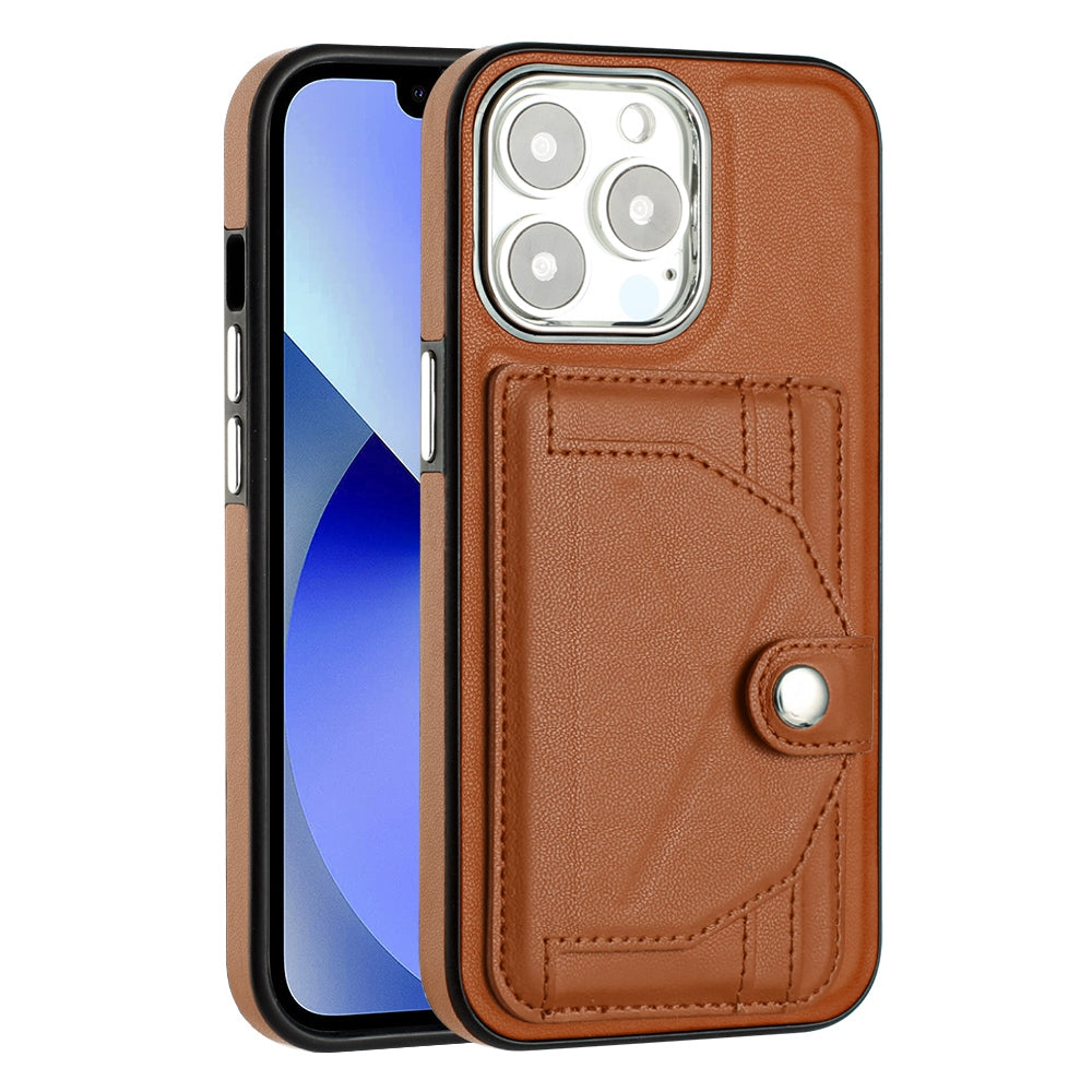 iPhone 13 Pro Shockproof Leather Phone Case with Card Holder - Stylish, Durable, and Convenient