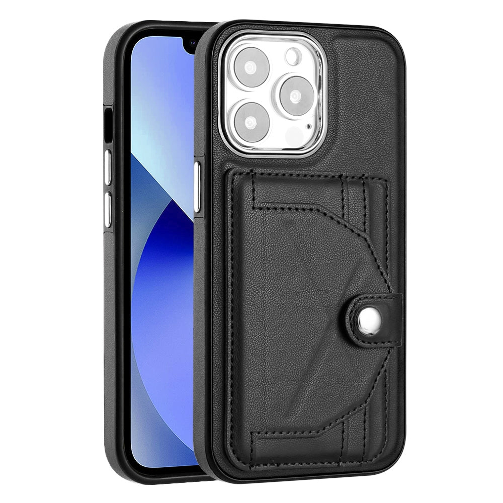iPhone 13 Pro Shockproof Leather Phone Case with Card Holder - Stylish, Durable, and Convenient