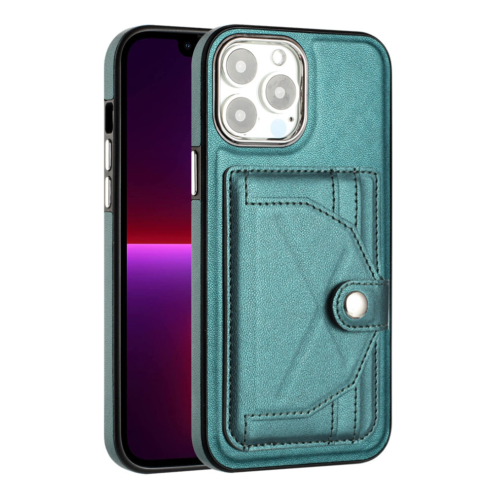 iPhone 13 Pro Max Shockproof Leather Phone Case with Card Holder - Stylish, Durable, and Convenient