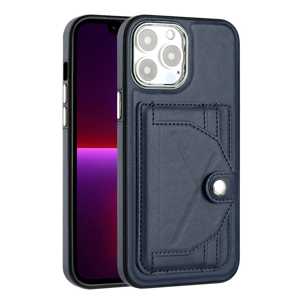 iPhone 13 Pro Max Shockproof Leather Phone Case with Card Holder - Stylish, Durable, and Convenient
