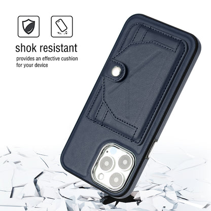 iPhone 13 Pro Max Shockproof Leather Phone Case with Card Holder - Stylish, Durable, and Convenient