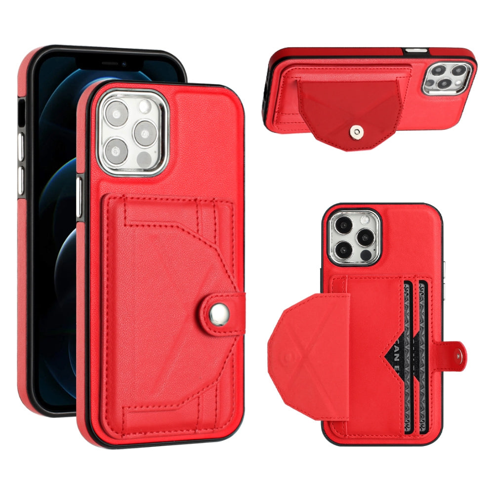 iPhone 12 Pro Shockproof Leather Phone Case with Card Holder - Stylish, Durable, and Convenient