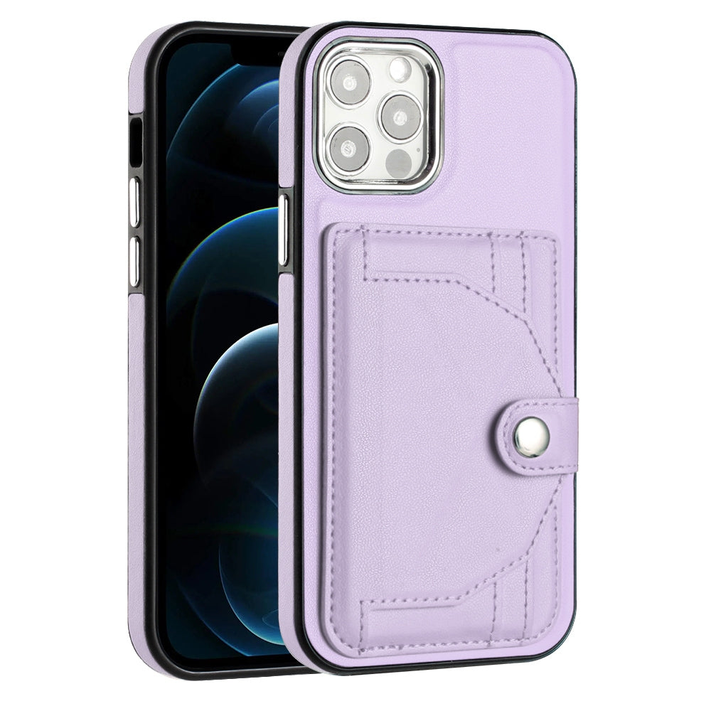 iPhone 12 Pro Shockproof Leather Phone Case with Card Holder - Stylish, Durable, and Convenient