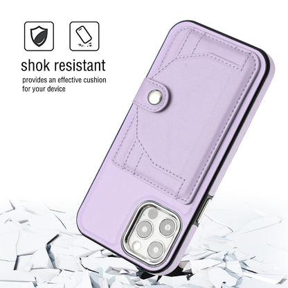 iPhone 12 Pro Shockproof Leather Phone Case with Card Holder - Stylish, Durable, and Convenient