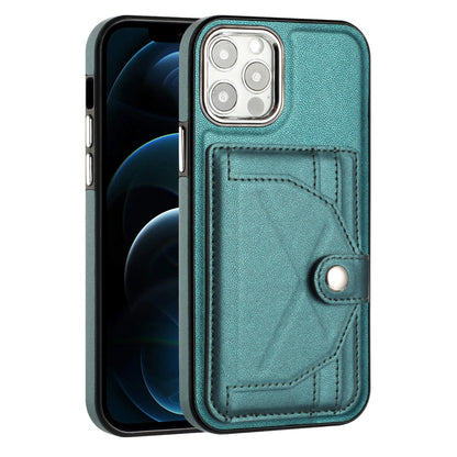 iPhone 12 Shockproof Leather Phone Case with Card Holder - Stylish, Durable, and Convenient
