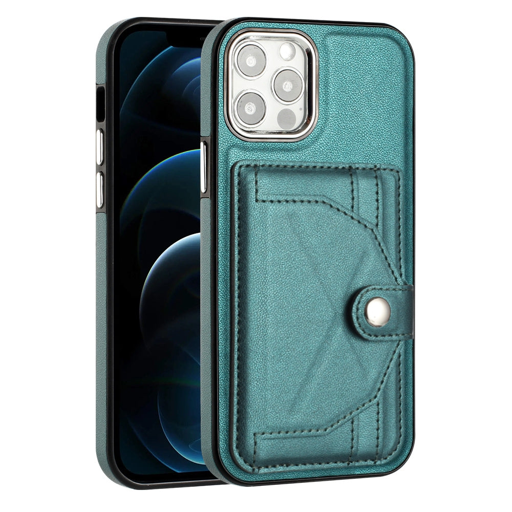 iPhone 12 Pro Shockproof Leather Phone Case with Card Holder - Stylish, Durable, and Convenient