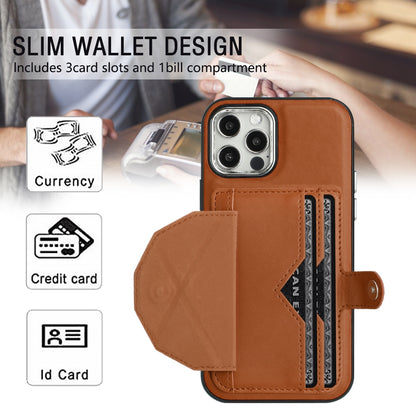 iPhone 12 Shockproof Leather Phone Case with Card Holder - Stylish, Durable, and Convenient