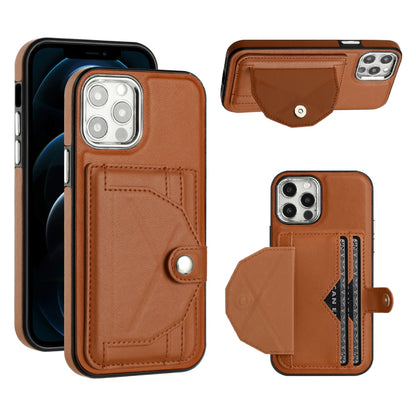 iPhone 12 Pro Shockproof Leather Phone Case with Card Holder - Stylish, Durable, and Convenient