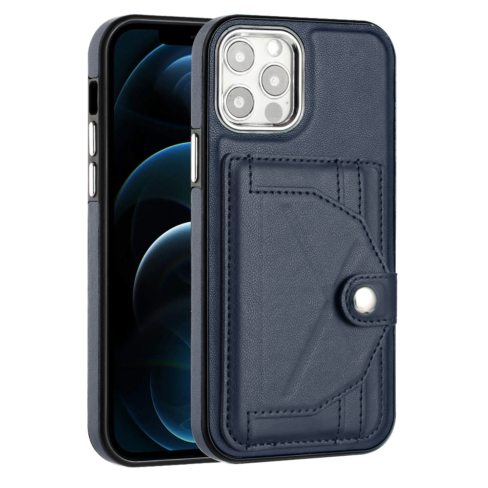 iPhone 12 Pro Shockproof Leather Phone Case with Card Holder - Stylish, Durable, and Convenient