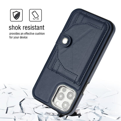 iPhone 12 Shockproof Leather Phone Case with Card Holder - Stylish, Durable, and Convenient