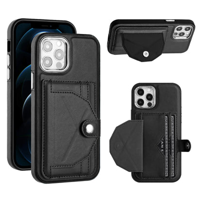 iPhone 12 Shockproof Leather Phone Case with Card Holder - Stylish, Durable, and Convenient