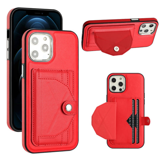 iPhone 12 Pro Max Shockproof Leather Phone Case with Card Holder - Stylish, Durable, and Convenient