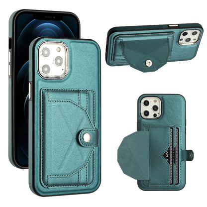 iPhone 12 Pro Max Shockproof Leather Phone Case with Card Holder - Stylish, Durable, and Convenient