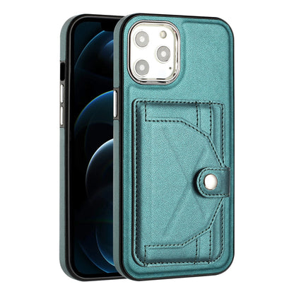 iPhone 12 Pro Max Shockproof Leather Phone Case with Card Holder - Stylish, Durable, and Convenient