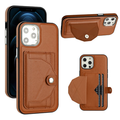 iPhone 12 Pro Max Shockproof Leather Phone Case with Card Holder - Stylish, Durable, and Convenient
