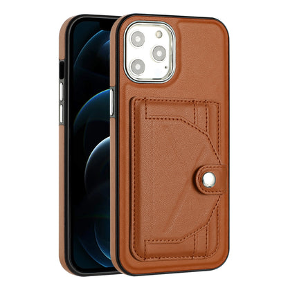 iPhone 12 Pro Max Shockproof Leather Phone Case with Card Holder - Stylish, Durable, and Convenient