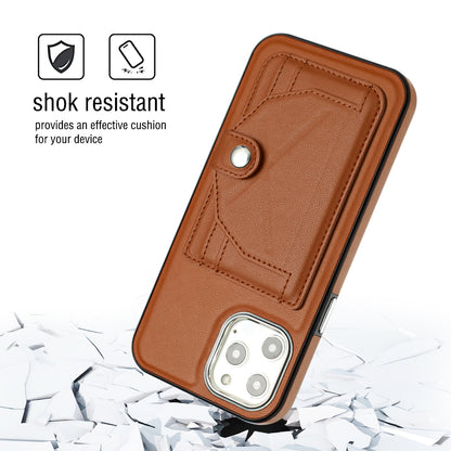 iPhone 12 Pro Max Shockproof Leather Phone Case with Card Holder - Stylish, Durable, and Convenient