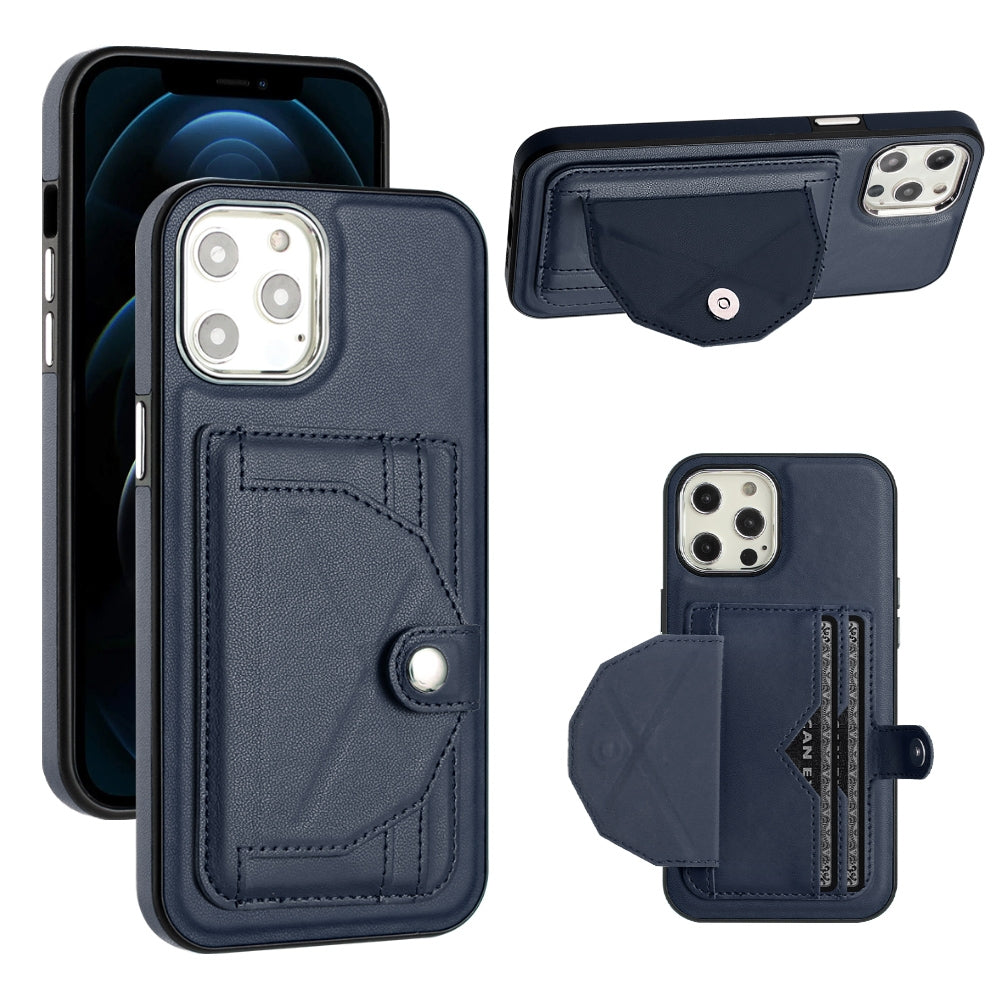 iPhone 12 Pro Max Shockproof Leather Phone Case with Card Holder - Stylish, Durable, and Convenient